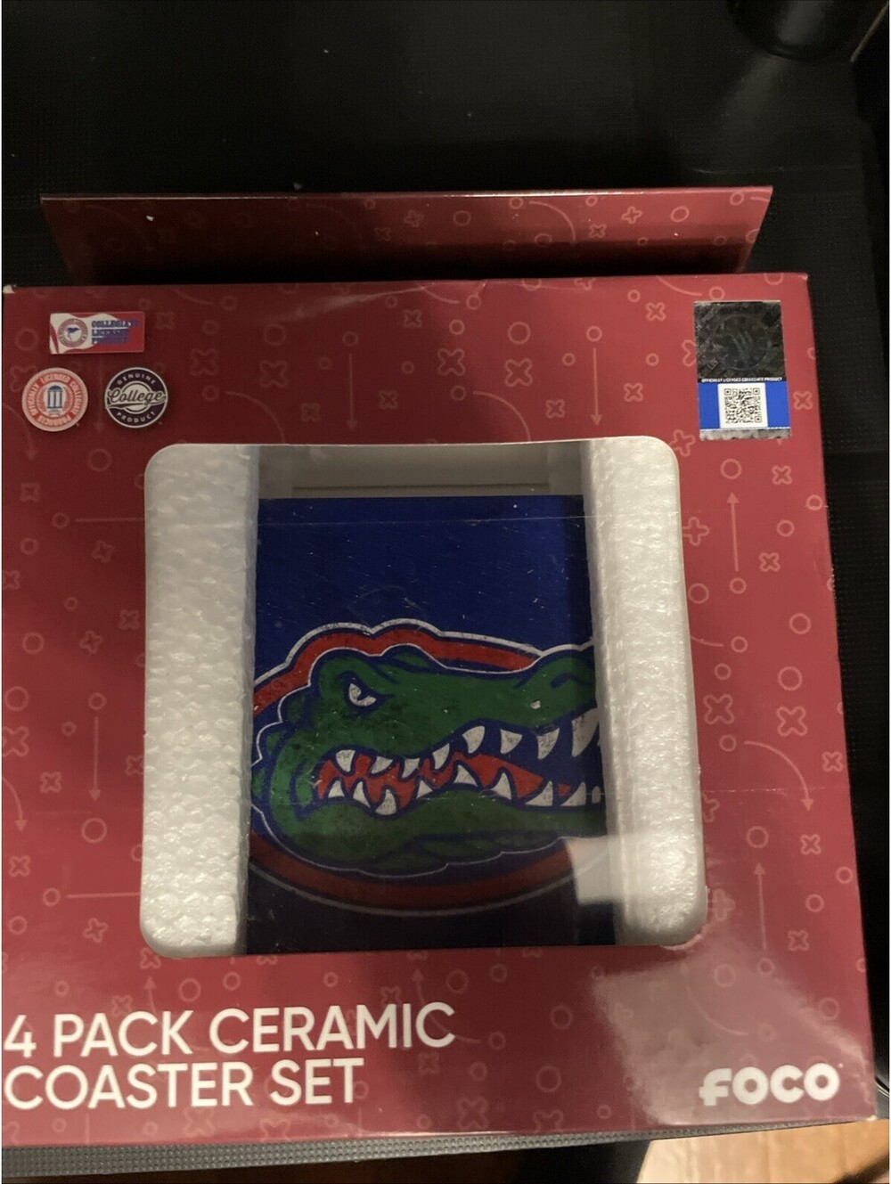 Florida Gators NCAA Coaster Foco Ceramic Coaster Set Of 4
